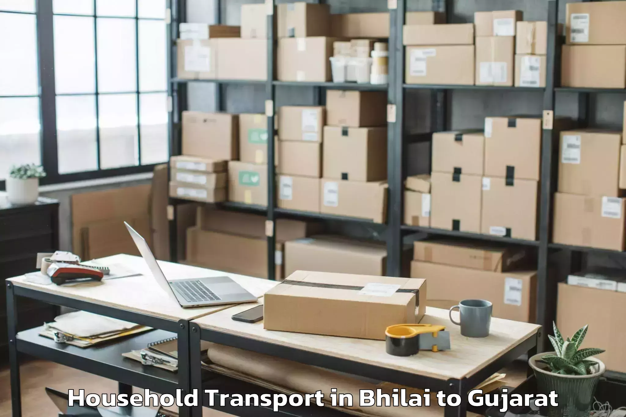 Affordable Bhilai to Rai University Ahmedabad Household Transport